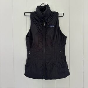 Patagonia Black Quilted Vest with High Collar